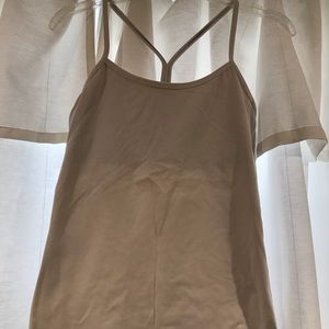 White lululemon workout top sz 6